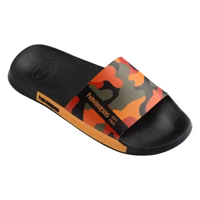 HAVAIANAS SLIDE PRINT Uniszex papucs, fekete, méret 45/46