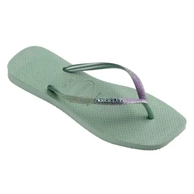 HAVAIANAS SQUARE GLITTER Női flip-flop papucs, világoszöld, méret 41/42