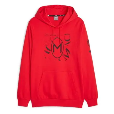 Puma ACM FTBLCORE GRAPHIC HOODY Férfi futballrajongó pulóver, piros, méret