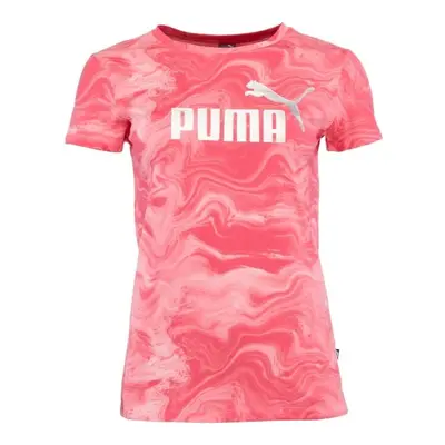 Puma ESS + MARBLEIZED TEE Női póló, rózsaszín, méret