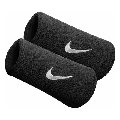 Nike SWOOSH DOUBLEWIDE WRISTBAND SWOOSH DOUBLEWIDE WRISTBAND - Csuklópánt, fekete, méret