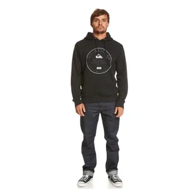 Quiksilver CIRCLE TRIM HOOD Férfi pulóver, fekete, méret