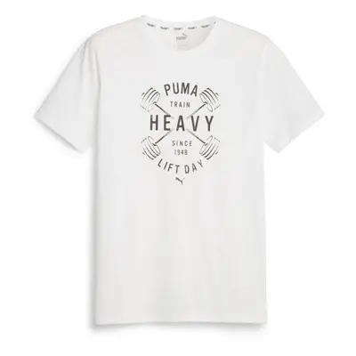 Puma GRAPHIC TEE Férfi póló, fehér, méret