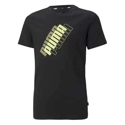 Puma POWER LOGO TEE B Fiú póló, fekete, méret