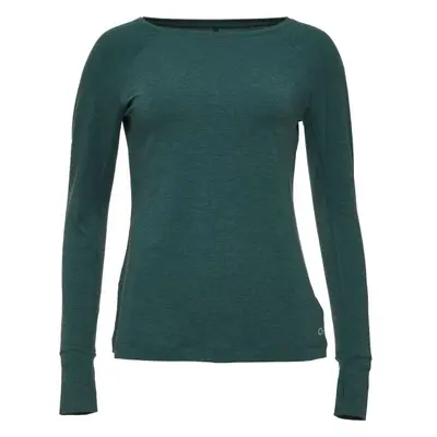 GAP BREATHE LS BOATNECK TOP Női felső, sötétzöld, méret