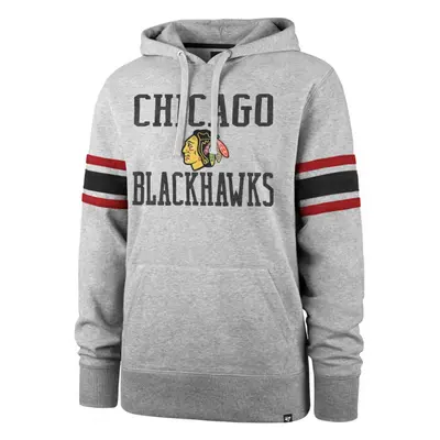 47 NHL CHICAGO BLACKHAWKS DOUBLE BLOCK SLEEVE STRIPE HOOD Pulóver, szürke, méret