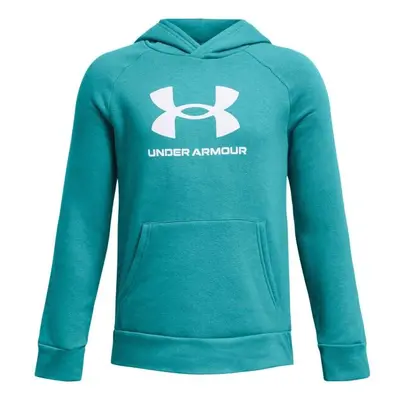 Under Armour RIVAL FLEECE BL HOODIE Fiú pulóver, türkiz, méret