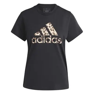 adidas ANIMAL PRINT GRAPHICH T-SHIRT Női póló, fekete, méret