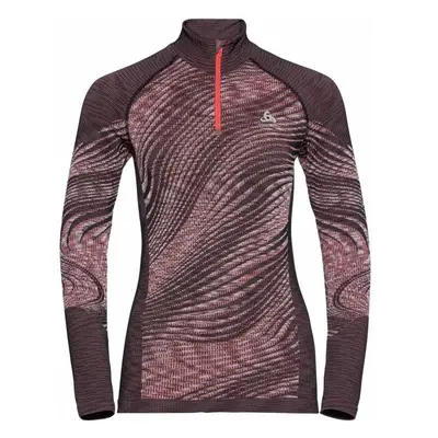 Odlo BL TOP HALF ZIP BLACKCOMB ECO W Női funkcionális felső, lazac, méret