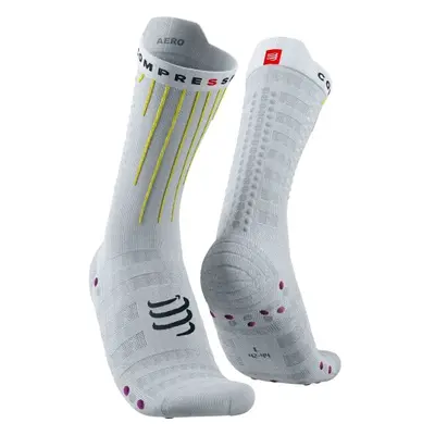 Compressport AERO SOCKS Kerékpáros zokni, fehér, méret