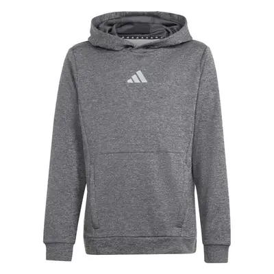 adidas TRAINING HEATHER HOODIE KIDS Gyerek pulóver, sötétszürke, méret