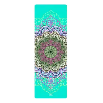 YOGGYS TRAVEL YOGA MAT 1.5 MM SUCCULENT MANDALA Utazó jógamatrac, türkiz, méret