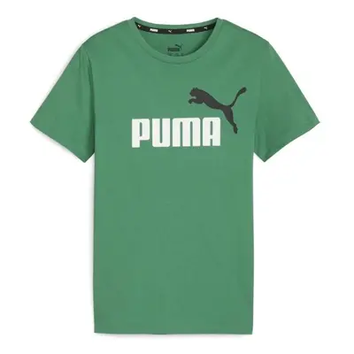 Puma ESS + COL LOGO TEE Fiú póló, zöld, méret