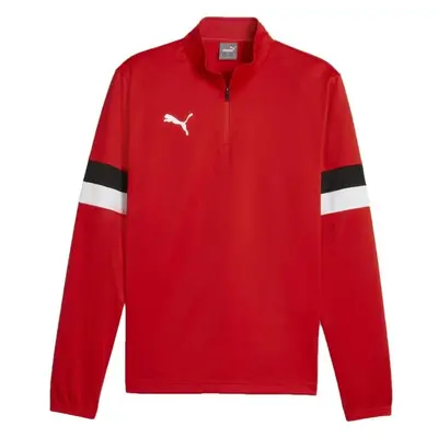 Puma TEAMRISE 1/4 ZIP TOP Férfi félcipzáros pulóver, piros, méret