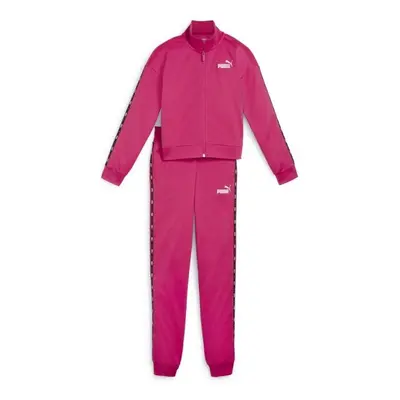 Puma ESSENTIALS TAPE TRICOT SUIT CL G Lány melegítő szett, rózsaszín, méret