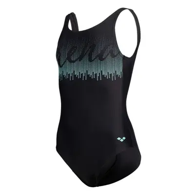 Arena GRAPHIC SWIMSUIT U BACK Lány sport fürdőruha, fekete, méret