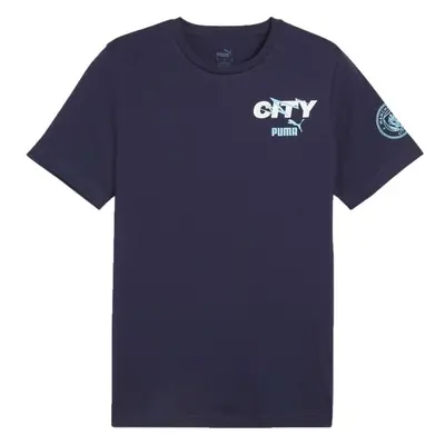 Puma MANCHESTER CITY FC FTBLICONS TEE Férfi póló, sötétkék, méret