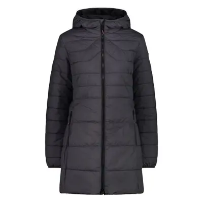 CMP WOMAN JACKET LONG FIX HOOD Női kabát, fekete, méret