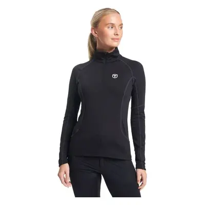 TENSON TXLITE HALF ZIP W Női pulóver, fekete, méret