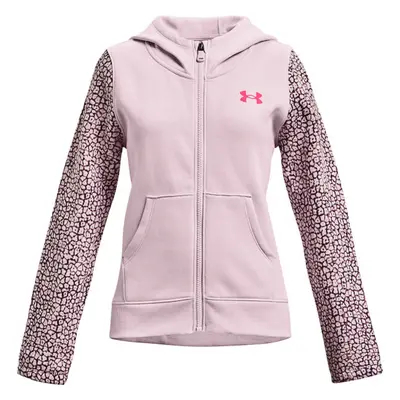 Under Armour RIVAL FLEECE FZ Lány pulóver, rózsaszín, méret