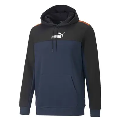 Puma ESS + BLOCK HOODIE FL Férfi pulóver, fekete, méret