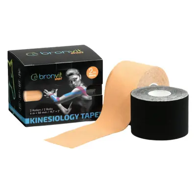 BronVit SPORT KINESIO TAPE SET 5CM X M Kineziológiai tape szett, fekete, méret