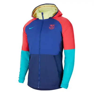 Nike FC BARCELONA HOODIE Férfi dzseki focira, kék, méret