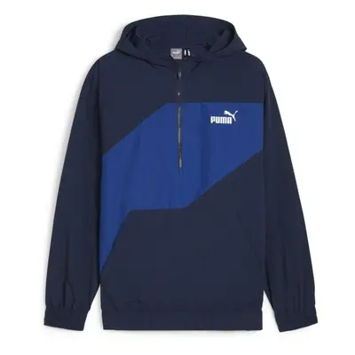 Puma POWER WINDBREAKER 1/2 ZIP Férfi széldzseki, sötétkék, méret