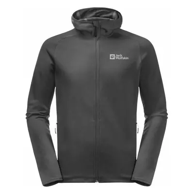 Jack Wolfskin BAISELBERG HOODED FZ Férfi fleece dzseki, sötétszürke, méret