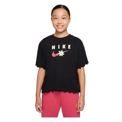 Nike NSW TEE ENERGY BOXY FRILLY Lány póló, fekete, méret