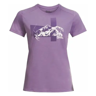 Jack Wolfskin VONNAN S/S GRAPHIC T W Női póló, lila, méret