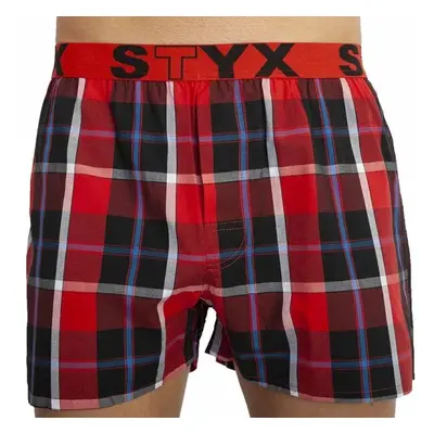 Styx MEN'S BOXERS SHORTS SPORTS RUBBER Férfi alsó, piros, méret