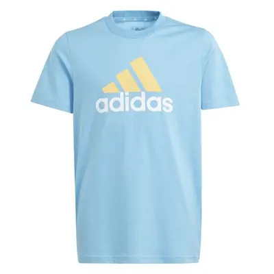 adidas ESSENTIALS TWO-COLOR BIG LOGO Fiú póló, világoskék, méret