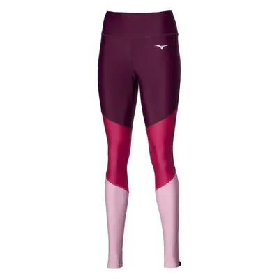 Mizuno CORE LONG TIGHT Női elasztikus nadrág futáshoz, bordó, méret