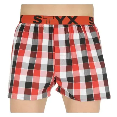 Styx MEN'S BOXERS SHORTS SPORTS RUBBER Férfi alsó, piros, méret