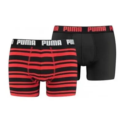 Puma HERITAGE STRIPE BOXER 2P Férfi bokszeralsó, piros, méret