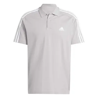 adidas 3-STRIPES PIQUE POLO SHIRT Férfi galléros póló, szürke, méret