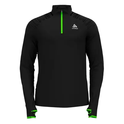 Odlo MID LAYER 1/2 ZIP AXALP CERAMIWARM Férfi funkcionális középső réteg, fekete, méret