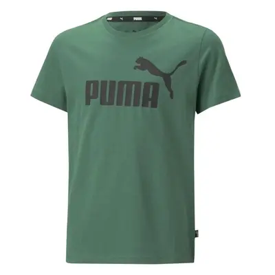 Puma ESS LOGO TEE B Fiú póló, sötétzöld, méret