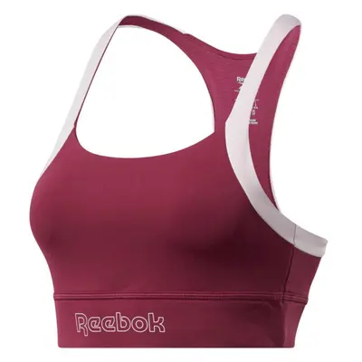 Reebok PIPING PACK BRALETTE Női sportmelltartó, bordó, méret