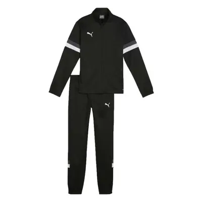 Puma TEAMRISE TRACKSUIT JR Gyerek melegítő szett, fekete, méret