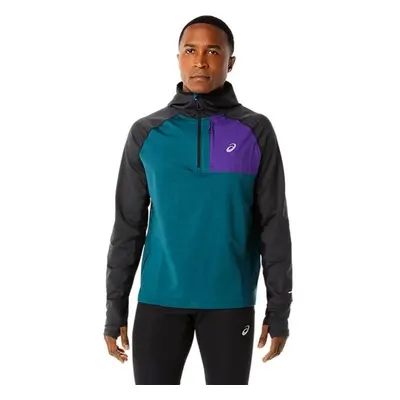 ASICS WINTER RUN LS HOODIE Férfi szabadidő felső, sötétzöld, méret