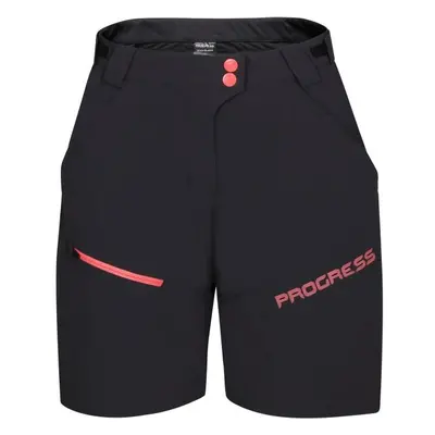 PROGRESS GENIA BIKE SHORTS Női kerékpáros rövidnadrág, fekete, méret