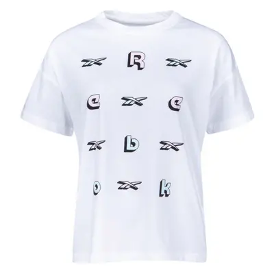 Reebok TRAINING ESSENTIALS GRAPHIC TEE-LOGO Női póló, fehér, méret