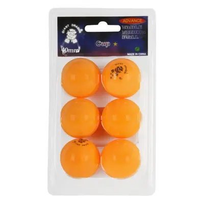 Giant Dragon ORG PI PO MICKY 6PCS Pingpong labda, narancssárga, méret