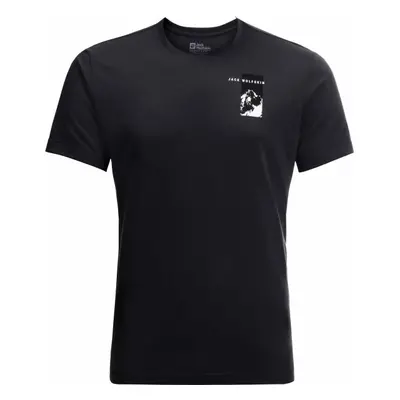 Jack Wolfskin VONNAN S/S GRAPHIC T Férfi póló, fekete, méret