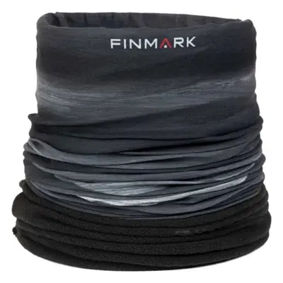 Finmark FSW-242 Multifunkcionális kendő fleece résszel, fekete, méret