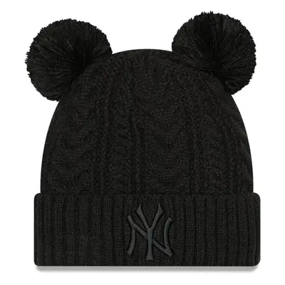 New Era MLB WMNS DOUBLE POM CUFF BEANIE NEW YORK YANKEES Téli sapka, fekete, méret