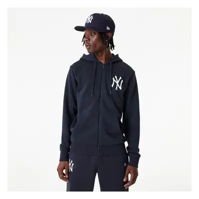 New Era MLB ESSENTIALS FZ HOODY NEYYAN Férfi pulóver, sötétkék, méret