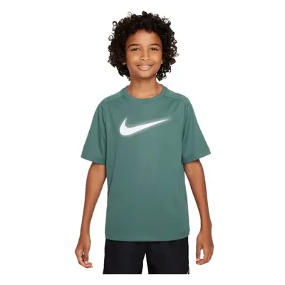 Nike DF MULTI+ SS TOP HBR Fiú póló, sötétzöld, méret